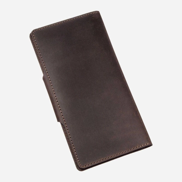 Бумажник мужской из винтажной кожи Shvigel 16169 Коричневый 