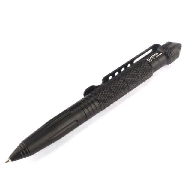 Тактична ручка з склобою Laix B2-H з авіаційного алюмінію, чорна (eg-100252) - зображення 2