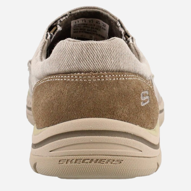 Мужские слипоны Skechers 64109EW KHK 45 (11US) 29 см Коричневые (886005571765) 