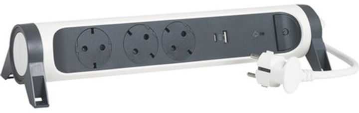 Удлинитель Legrand Премиум 3х2К+С розетки 16 А с USB A+C, с УЗИП, с ...