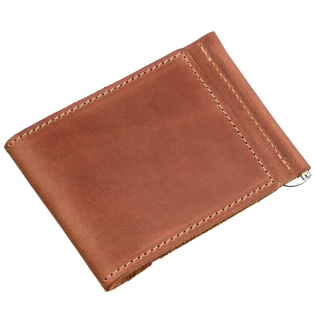 Кожаный зажим для денег Grande Pelle leather-11239 Рыжий - Фото 2 Кожаный зажим для денег Grande Pelle leather-11239 Рыжий - изображение 2