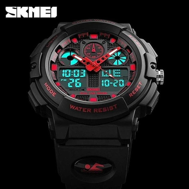 Мужские часы Skmei 1270 черный-красный - изображение 4