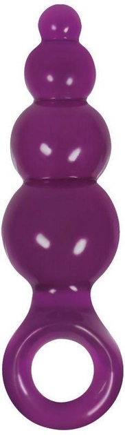 Анальна пробка Jolie Ripples Jelly Anal Plug Large колір фіолетовий (15764017000000000) - зображення 2