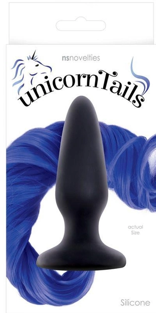 Анальна пробка Unicorn Tails колір синій (19516007000000000) - зображення 2
