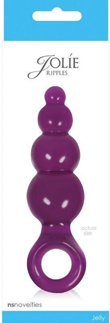 Анальна пробка Jolie Ripples Jelly Anal Plug Medium колір фіолетовий (15714017000000000) - зображення 2