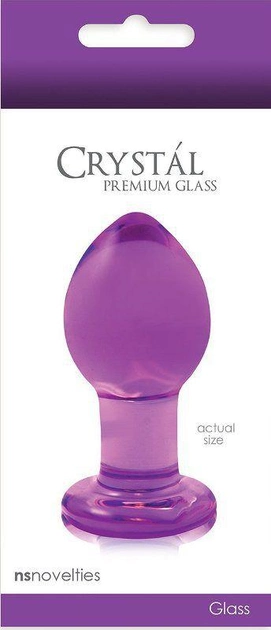 Анальна пробка NS Novelties Crystal Premium Glass Medium колір фіолетовий (16682017000000000) - зображення 2