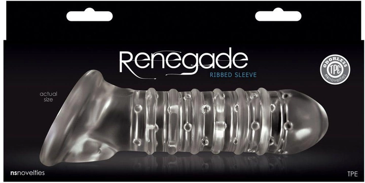 Насадка на пеніс Renegade Ribbed Sleeve Clear (19529000000000000) - зображення 2