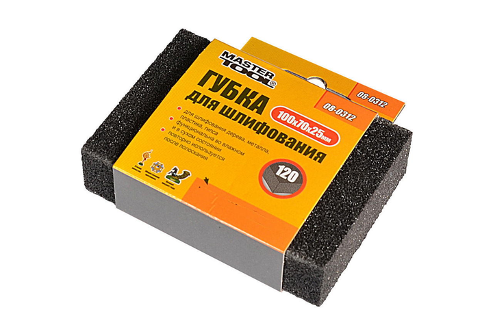 Губка шліфувальна Mastertool - 100 х 70 х 25 мм P240 (000014423) - зображення 2