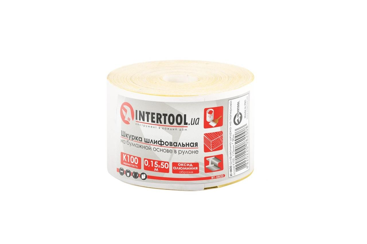 Шліфувальна шкурка Intertool - 115 мм х 50 м x P240 папір (000059692) - зображення 2