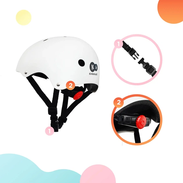 Дитячий захисний шолом Kinderkraft Safety White (KASAFE00WHT0000) (5902533918195) - зображення 16