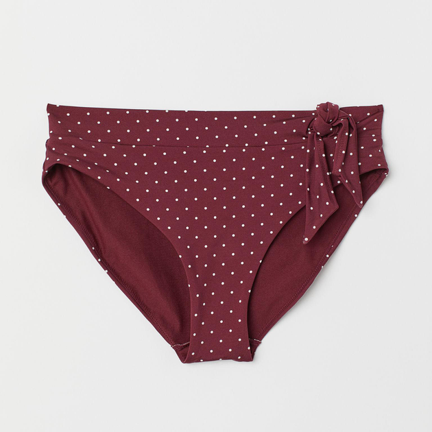 Нижняя часть купальника женская H&M XAZ161821JTOZ 38 Бордовая в белый горошек (DD8000003421507) 