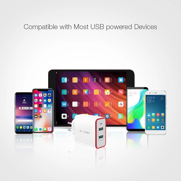 Зарядное устройство BlitzWolf BW-PL3 Quick Charge Qualcomm 3.0 FCP 36W - Фото 7 Зарядное устройство BlitzWolf BW-PL3 Quick Charge Qualcomm 3.0 FCP 36W - изображение 7