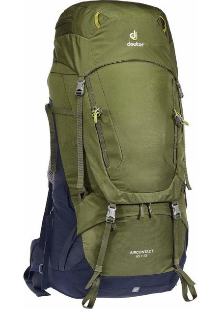 Рюкзак Deuter Aircontact 65+10 цвет 2325 khaki-navy (3320519 2325) - изображение 2