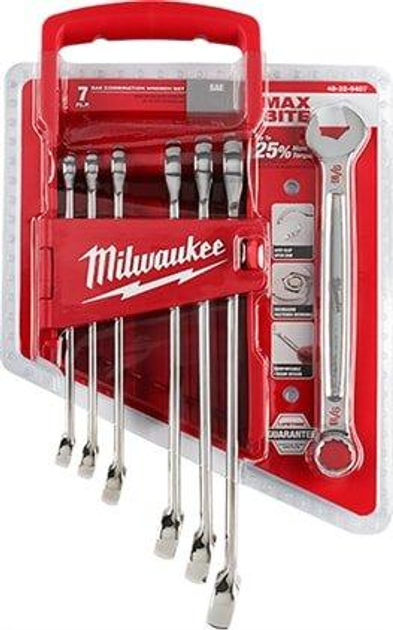 Набір дюймових ключів рожково-накидних Milwaukee 7шт 48229407 - изображение 1