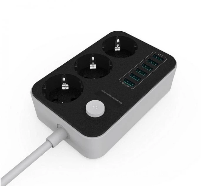 Сетевой удлинитель SE3631 3 розетки 6 USB 1.6 м (D-2019090821) - изображение 3