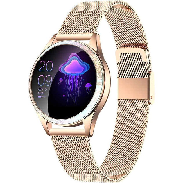 Женский умный фитнес браслет Smart Band Kw20 С Тонометром Золотой ...