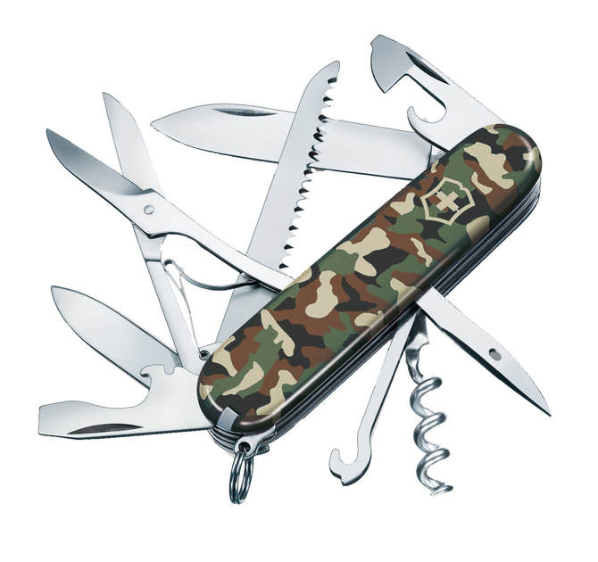 Нож складной, мультитул Victorinox Huntsman (91мм,15 функций), камуфляж 1.3713.94 - изображение 1