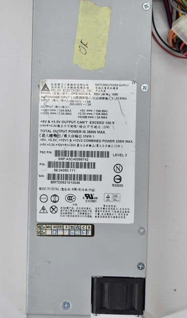 Блок питания Delta DPS-350UB A REV.00M Б/У - изображение 3