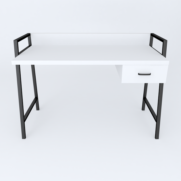 Письменный стол Ferrum-decor Комфорт 750x1000x600 Черный металл ДСП Белый 32 мм (KOMF001) - изображение 3