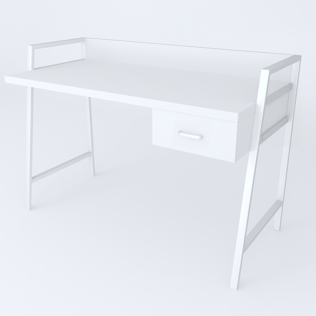 Письменный стол Ferrum-decor Комфорт 750x1000x600 Белый металл ДСП Белый 32 мм (KOMF015) - изображение 2