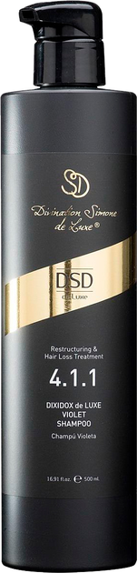 Акція на Фіолетовий шампунь DSD de Luxe 4.1.1 Violet Shampoo для догляду за світлим і сивим волоссям 500 мл від Rozetka