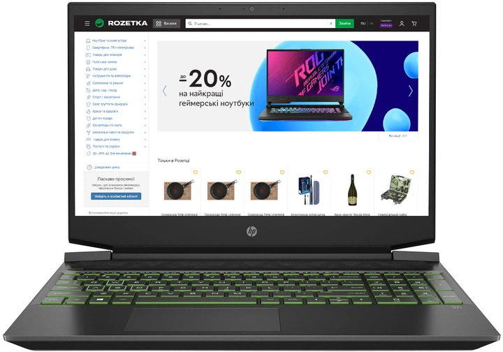 Ноутбук HP Pavilion Gaming 15-ec2003ua (4A7M6EA) Shadow Black