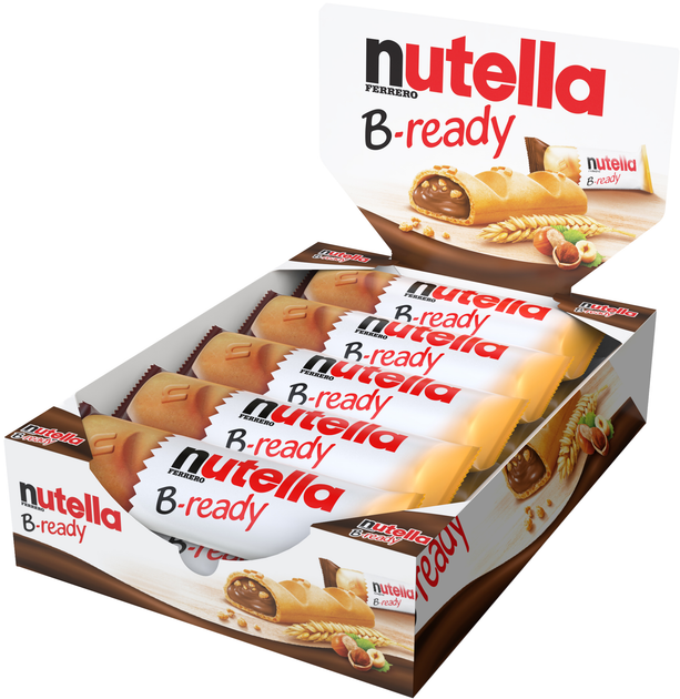 Упаковка вафельных батончиков Nutella с начинкой из ореховой пасты с ...