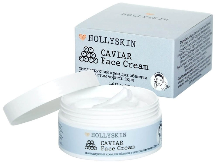 Крем для лица Hollyskin Caviar Face Cream с экстрактом черной икры 50 мл (4823109700604) 