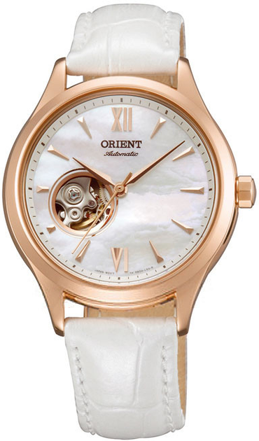 Женские наручные часы Orient FDB0A002W0 механические с кожаным ремешком ...