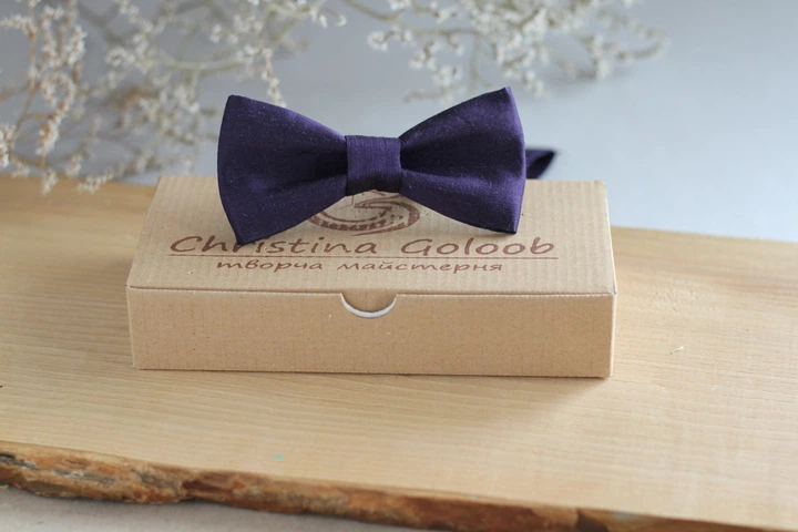 Галстук-бабочка Christina Goloob Autumn one size Темно-фиолетовый - Фото 1 Галстук-бабочка Christina Goloob Autumn one size Темно-фиолетовый - изображение 1