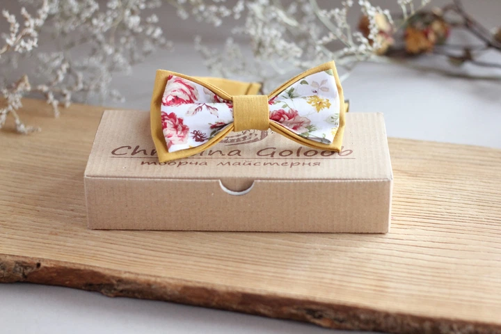 Галстук-бабочка Christina Goloob Romantik one size медовый - Фото 1 Галстук-бабочка Christina Goloob Romantik one size медовый - изображение 1