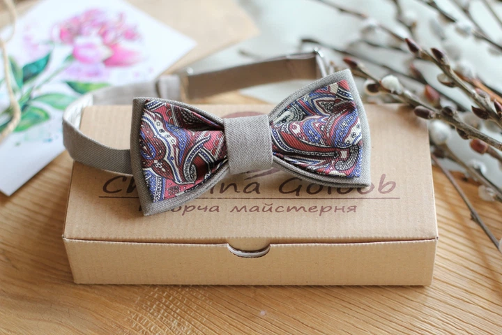 Галстук-бабочка Christina Goloob Summer Восточный Серый - Фото 1 Галстук-бабочка Christina Goloob Summer Восточный Серый - изображение 1