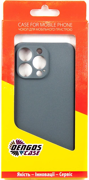 Чехол для смартфона Apple iPhone 13 Pro DENGOS Carbon Grey (DG-TPU-CRBN-133) - изображение 4