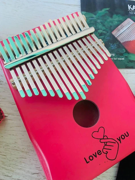 Музыкальный инструмент Калимба 17 key Kalimba Pink Love - изображение 3