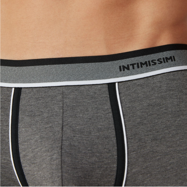 Чоловічі труси з бавовни боксери Intimissimi розмір XL сіро-чорний - зображення 2