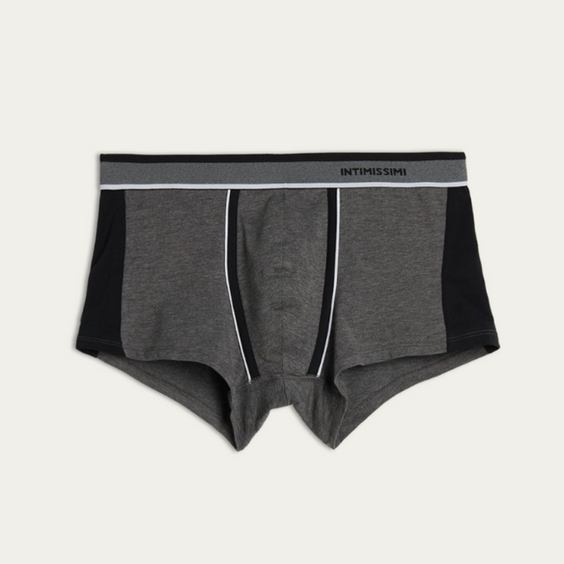 Чоловічі труси з бавовни боксери Intimissimi розмір XL сіро-чорний - зображення 4