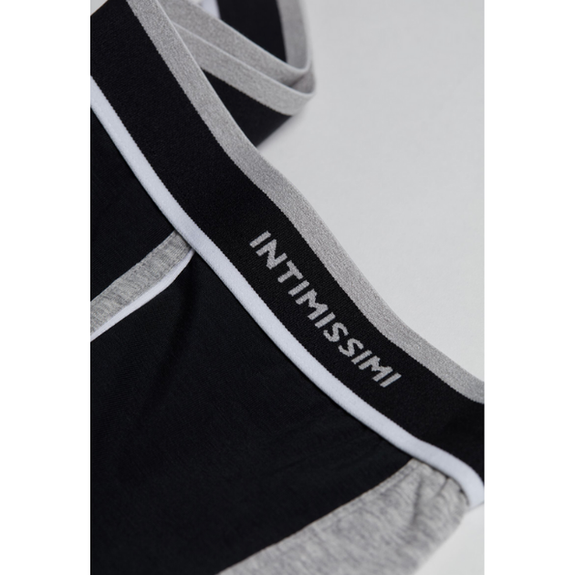 Чоловічі труси з бавовни боксери Intimissimi розмір XL чорно-сірий - Фото 6 Чоловічі труси з бавовни боксери Intimissimi розмір XL чорно-сірий - зображення 6