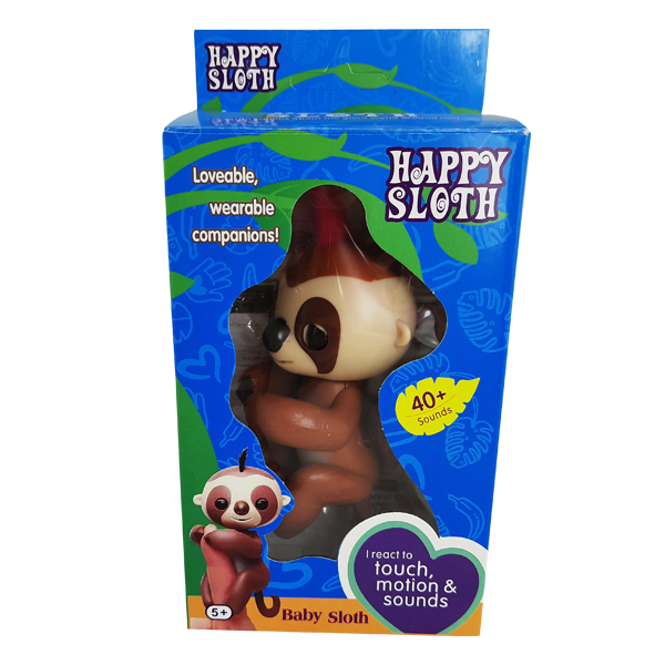 Интерактивная обезьянка Happy Sloth Коричневая - изображение 2