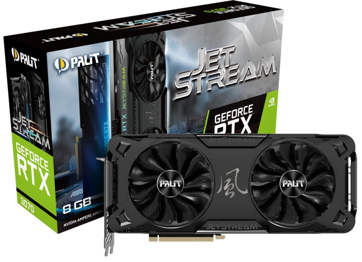 Видеокарта Palit PCI-Ex GeForce RTX 3070 JetStream LHR 8GB