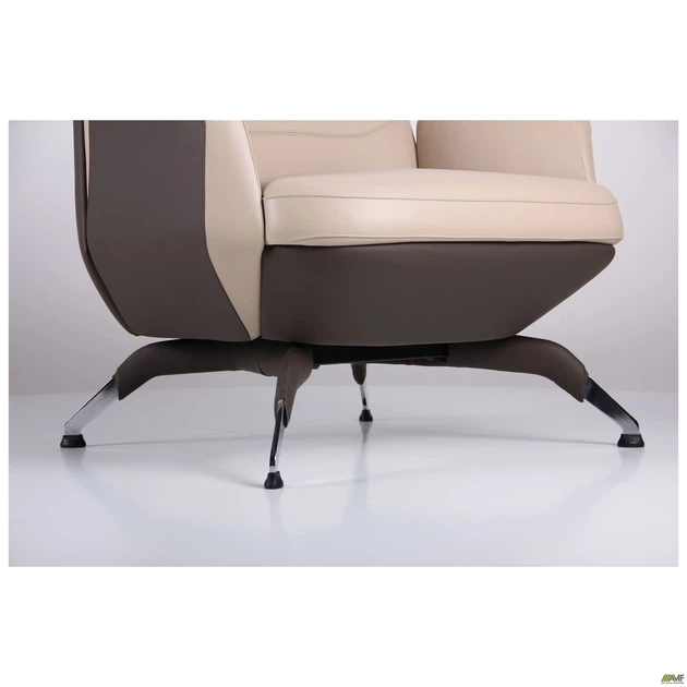 Кресло Absolute Beige/Coffee 780*800*730 Металл/Кожа комбинированная , цвет коричневая/бежевая AMF - зображення 3