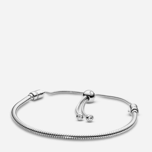 Серебряный браслет Pandora Moments 597125CZ-2 23 Серебристый (ФР-00009353) - Фото 1 Серебряный браслет Pandora Moments 597125CZ-2 23 Серебристый (ФР-00009353) - изображение 1
