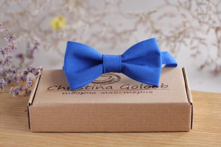 Галстук-бабочка Christina Goloob Blue Ярко-синий (Васильковый) - изображение 2