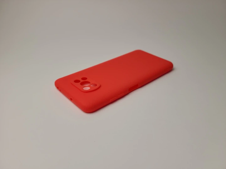 Чехол TPU Matte для Xiaomi Poco X3 бампер красный - изображение 3