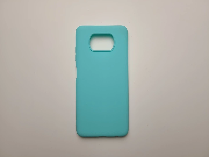 Чехол TPU Matte для Xiaomi Poco X3 бампер бирюзовый - Фото 1 Чехол TPU Matte для Xiaomi Poco X3 бампер бирюзовый - изображение 1