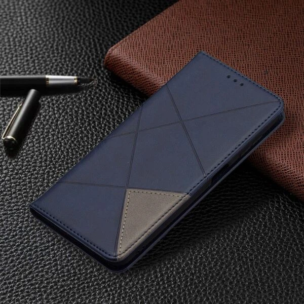 Чохол-книжка з кишеньками UniCase Geometric Pattern для Samsung Galaxy A22 (A225) / M22 (M225) - Blue - зображення 5