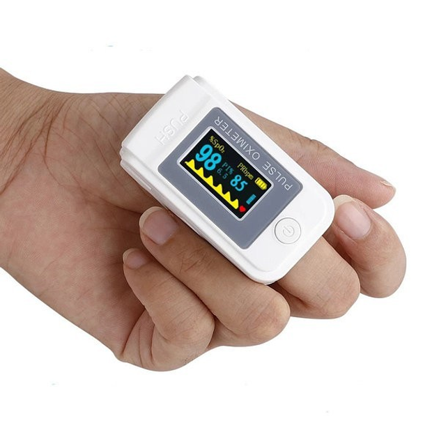 Пульсоксиметр для вимірювання сатурації (Fingertip Pulse Oximeter) LK-89 White - зображення 1