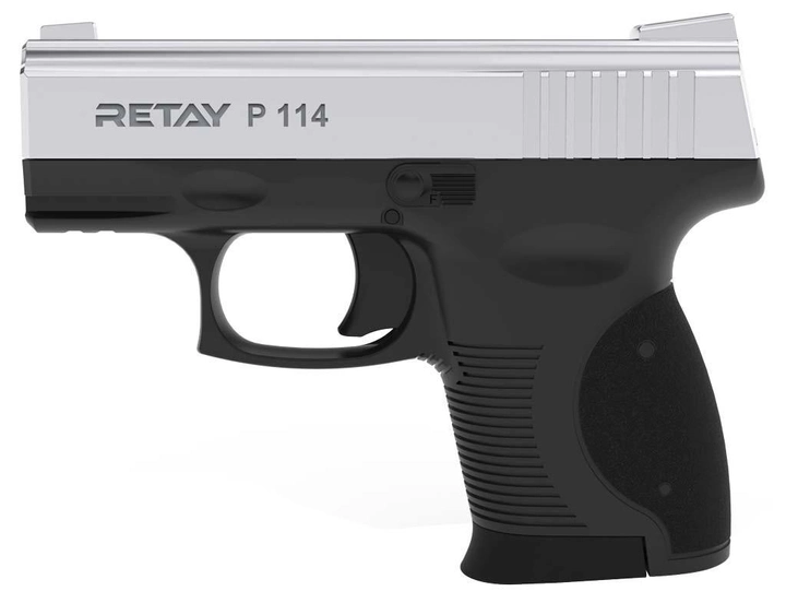Пистолет стартовый Retay P114 (9мм), никель - изображение 1