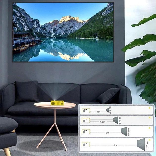 Проектор портативний домашній міні кінотеатр мультимедійний Full HD Led Projector YG300 з динаміком - Фото 3 Проектор портативний домашній міні кінотеатр мультимедійний Full HD Led Projector YG300 з динаміком - зображення 3