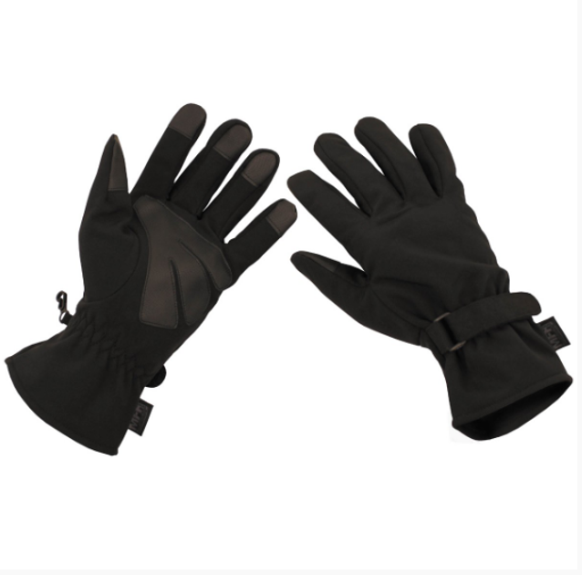 Тактические перчатки MFH Softshell с частичным усилением черные р-р 2XL (15780A_2XL) - изображение 1