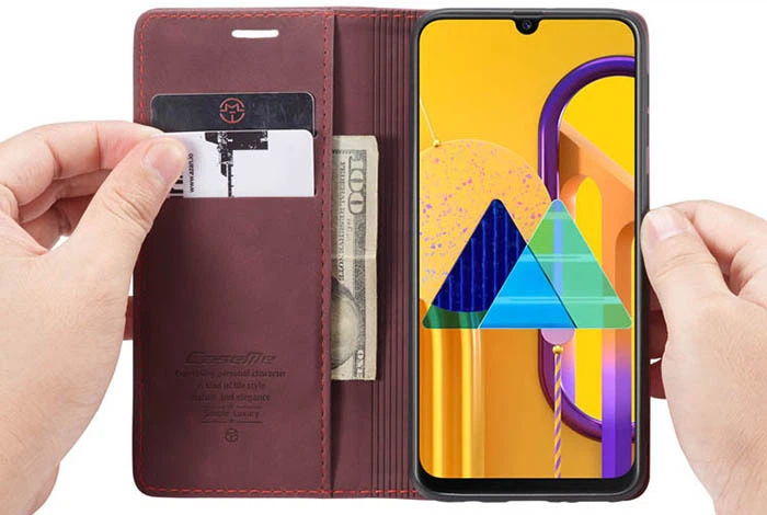Чехол книжка с магнитом CaseMe на Samsung Galaxy M30s M307 Wine (14075-42) - Фото 2 Чехол книжка с магнитом CaseMe на Samsung Galaxy M30s M307 Wine (14075-42) - изображение 2